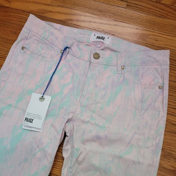 NWT PAIGE | Verdugo Ultra Skinny Mid Rise Patterned Jeans | Sz. 31 - Picture 6 of 11